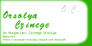 orsolya czinege business card